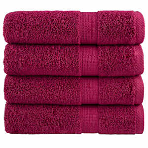 Premium brisače SOLUND 4 kosi bordo 70x140 cm 600 g/m2