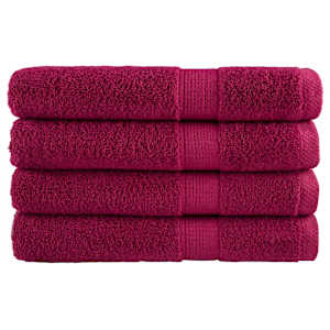 Premium brisače za savno SOLUND 4 kosi bordo 80x200 cm 600 g/m2