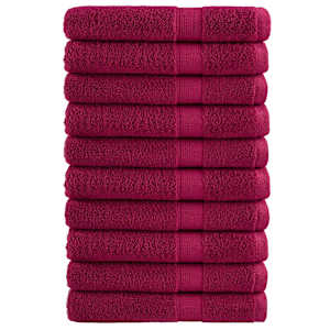 Prémiové saunové osušky SOLUND 10 ks bordó 80x200 cm 600 g/m² - obrázek 1