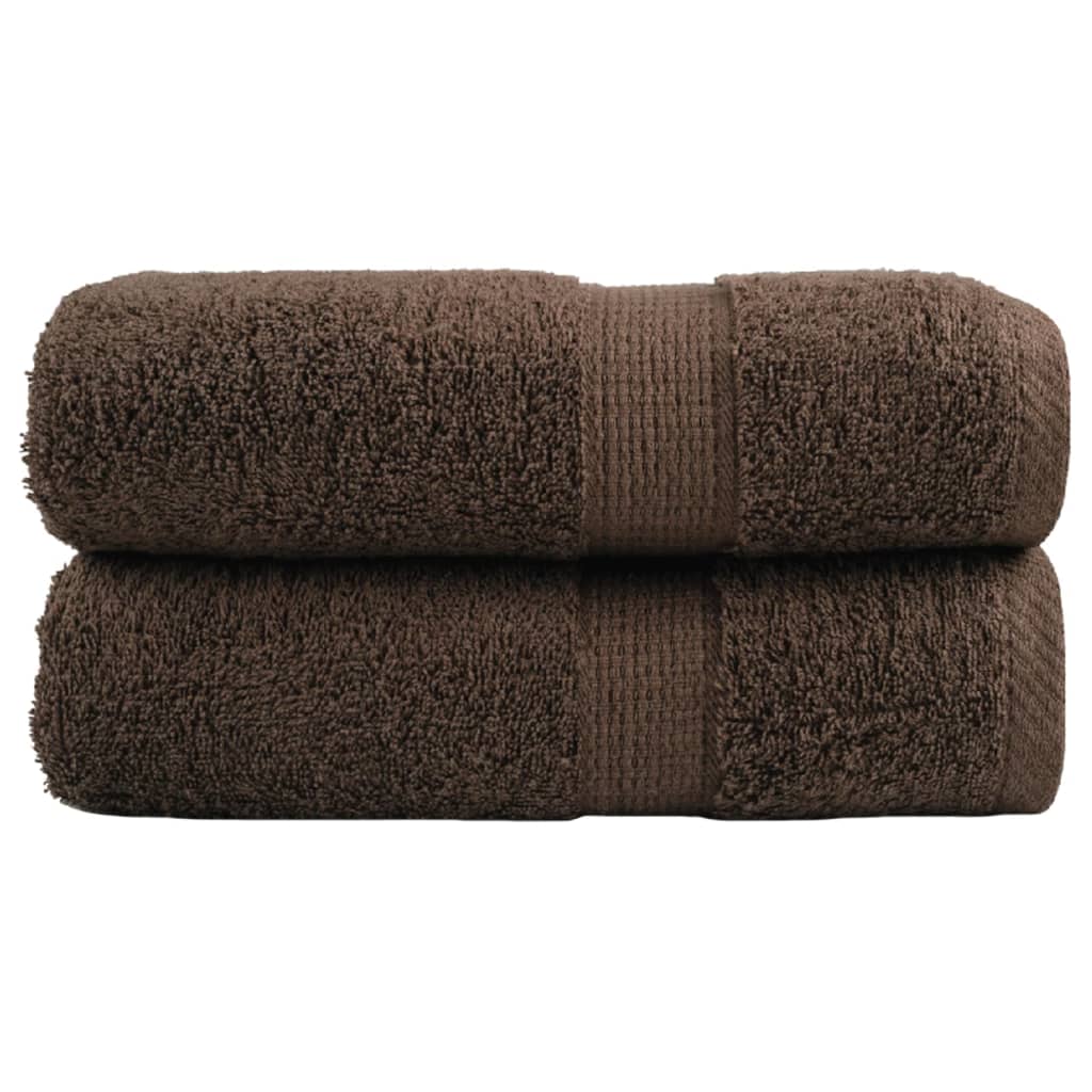 vidaXL Prémiové mycí utěrky SOLUND 2 ks hnědé 30x30 cm 600 g/m²
