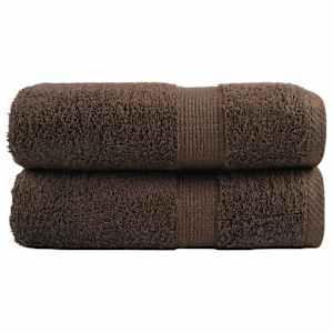 Premium brisače za goste SOLUND 2 kosa rjave 30x50 cm 600 g/m²