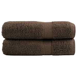 Premium brisače za roke SOLUND 2 kosa rjave 50x100 cm 600 g/m²