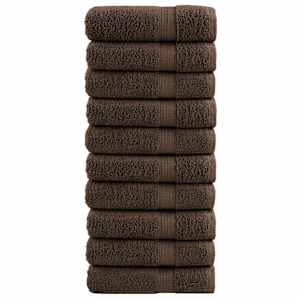 Premium brisače SOLUND 10 kosov rjava 70x140 cm 600 g/m2