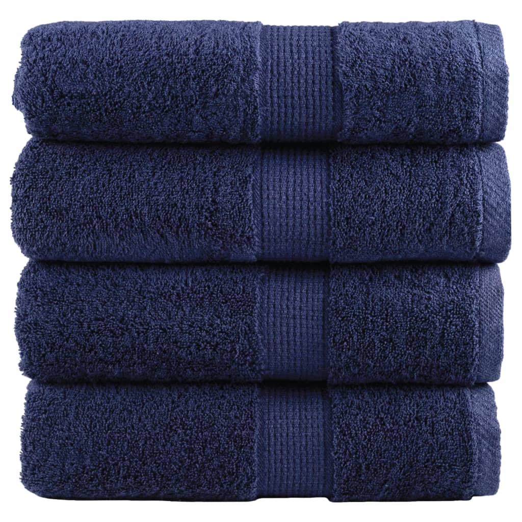 vidaXL Prémiové mycí utěrky SOLUND 4 ks tmavě modré 30x30 cm 600 g/m²
