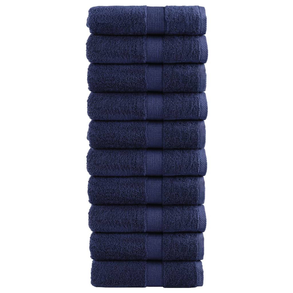 vidaXL Prémiové mycí utěrky SOLUND 10 ks tmavě modré 30x30 cm 600 g/m²
