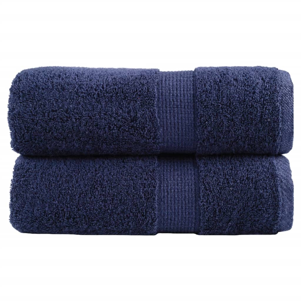 vidaXL Prémiové ručníky pro hosty SOLUND 2 ks tmavě modré 30x50 cm 600 g/m²