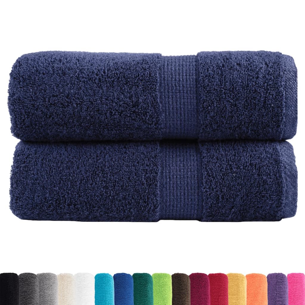vidaXL Gastendoekjes SOLUND 2 st 600 g/m² 30x50 cm marineblauw