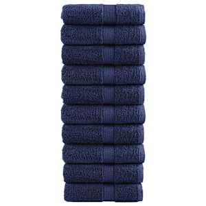 Premium brisače za goste SOLUND 10 kosov temno modre 30x50 cm 600 g/m²