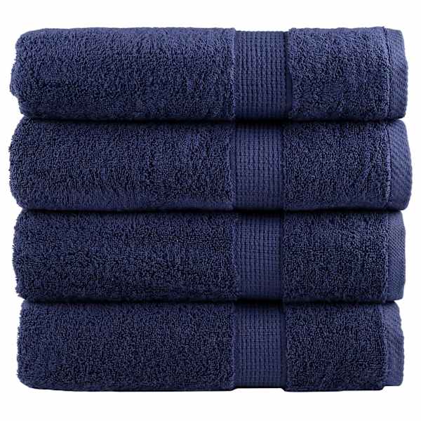 vidaXL premium-klassi k&auml;ter&auml;tikud SOLUND 4 tk tumesinised 50 x 100 cm 600 g/m&sup2;
