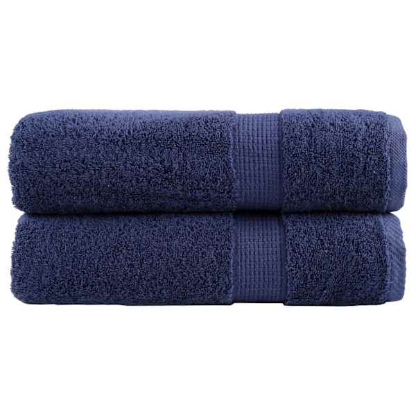 vidaXL premium-klassi du&scaron;ir&auml;tikud SOLUND 2 tk tumesinised 70 x 140 cm 600 g/m&sup2;