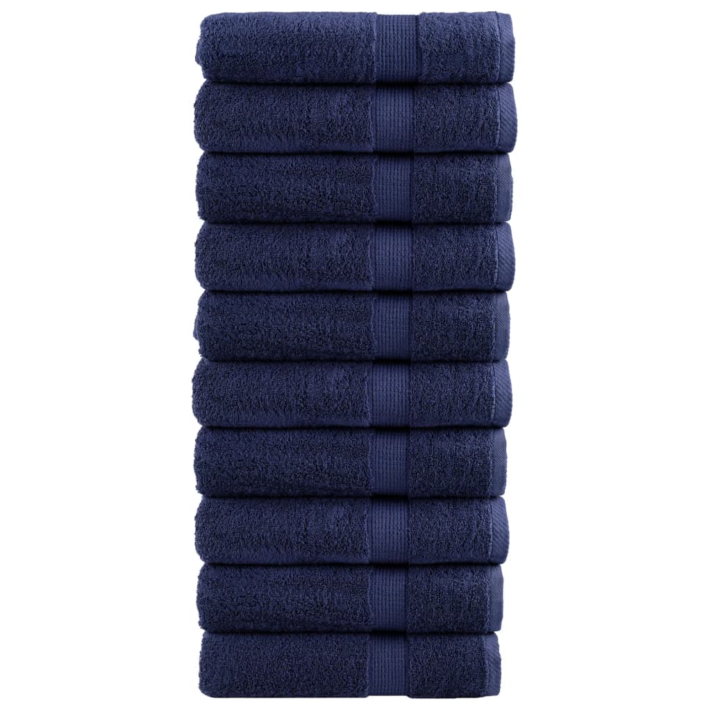 vidaXL Prémiové ručníky do sprchy SOLUND 10 ks tmavě modré 70x140 cm 600 g/m²