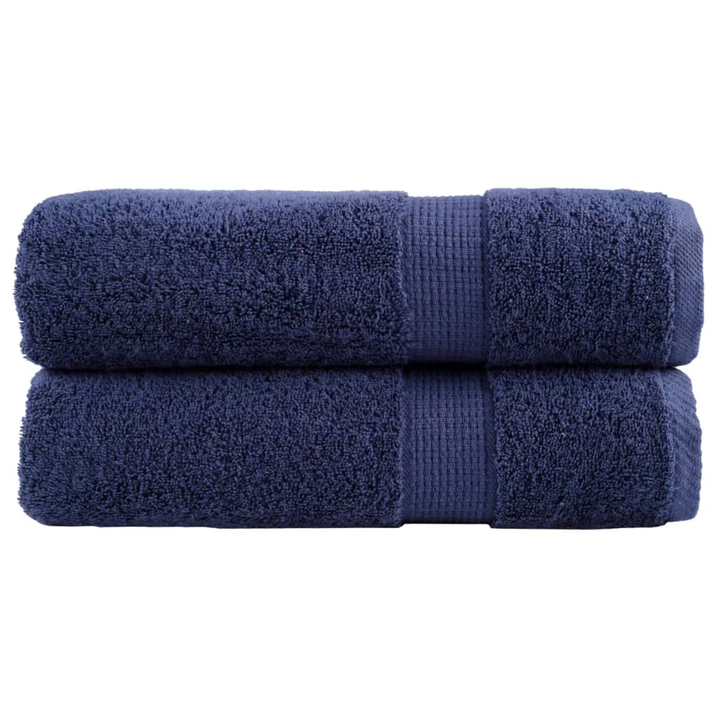 Asciugamani da Bagno SOLUND 2 pz Blu Navy 100x150cm 600gsm