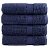 vidaXL saunalina SOLUND 4 tk, tumesinine, 100 x 150 cm, 600 gsm