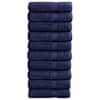 vidaXL saunalina SOLUND 10 tk, tumesinine, 100x150 cm, 600 gsm