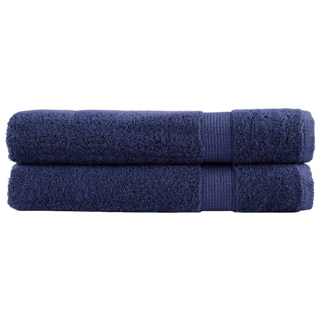 vidaXL Prémiové saunové osušky SOLUND 2 ks tmavě modré 80x200 cm 600 g/m²