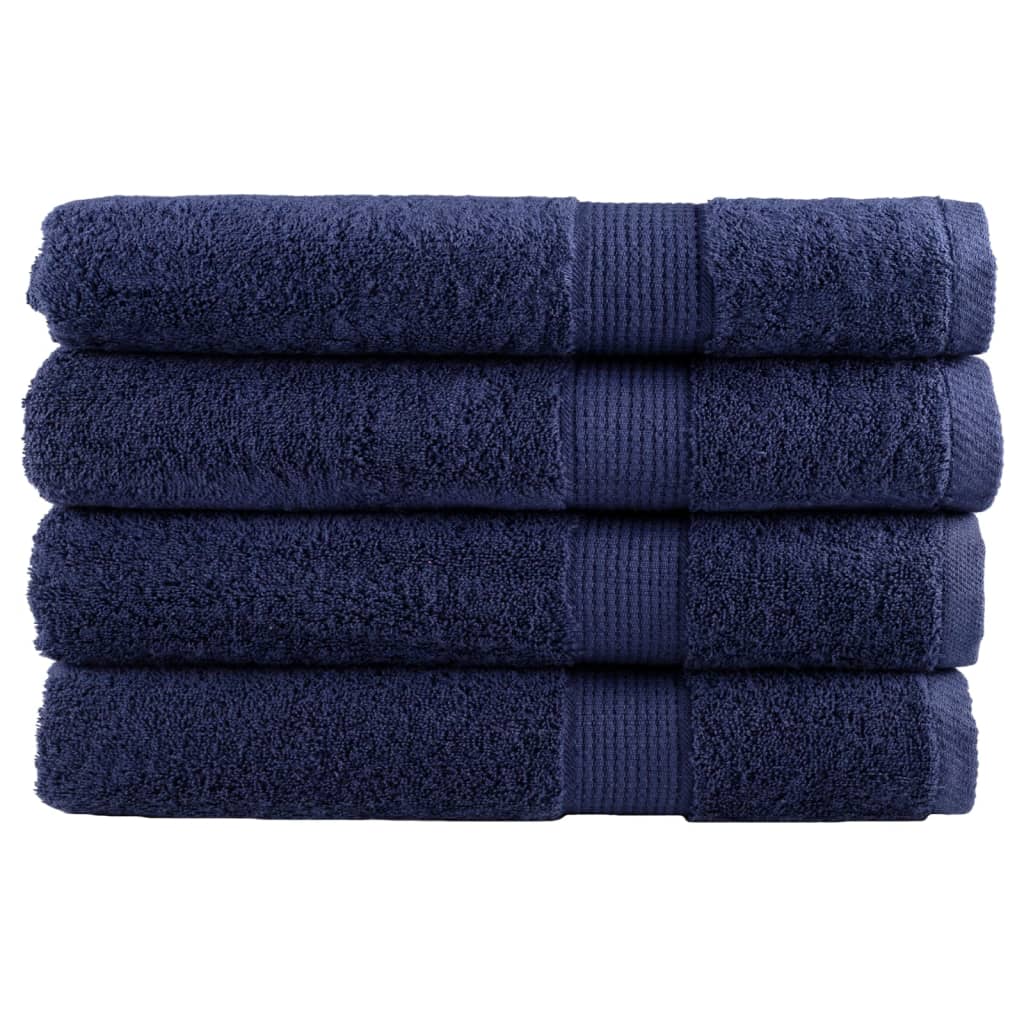vidaXL Prémiové saunové osušky SOLUND 4 ks tmavě modré 80x200 cm 600 g/m²