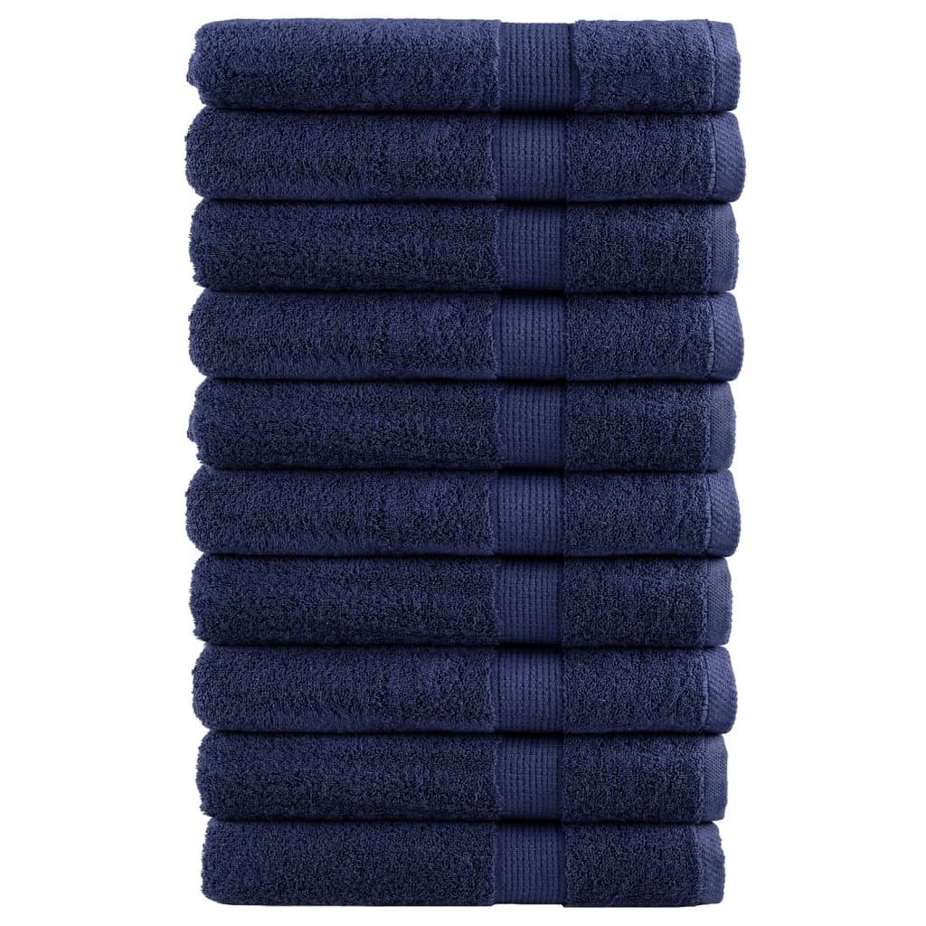 vidaXL Prémiové saunové osušky SOLUND 10 ks tmavě modré 80x200 cm 600 g/m²