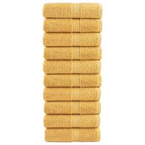 Prémiové mycí utěrky SOLUND 10 ks zlaté 30x30 cm 600 g/m² - obrázek 1