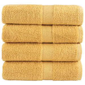 Premium brisače za goste SOLUND 4 kosi zlate 30x50 cm 600 g/m²