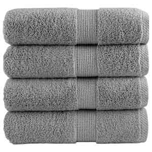 Premium brisače za pranje SOLUND 4 kosi sive 30x30 cm 600 g/m²