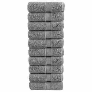 Premium brisače za pranje SOLUND 10 kosov sive 30x30 cm 600 g/m²