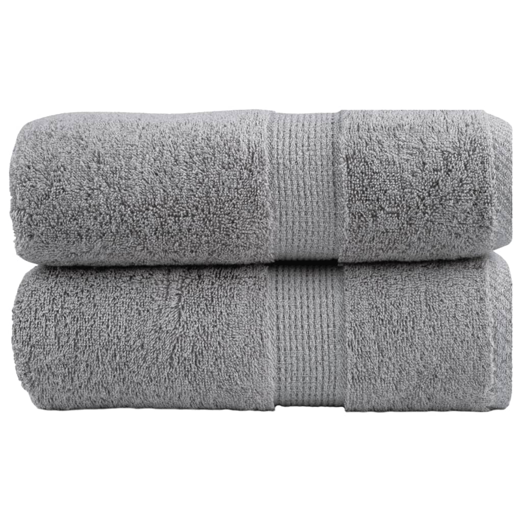 vidaXL Prémiové ručníky pro hosty SOLUND 2 ks šedé 30x50 cm 600 g/m²