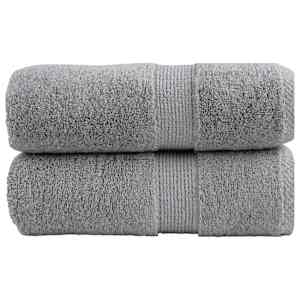 Premium brisače za goste SOLUND 2 kosa sive 30x50 cm 600 g/m²