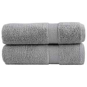 Premium brisače za roke SOLUND 2 kosa sive 50x100 cm 600 g/m²
