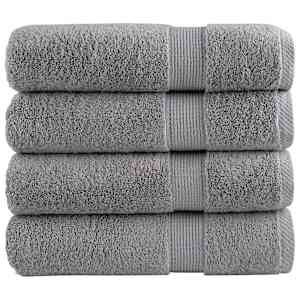 Premium brisače za roke SOLUND 4 kosi sive 50x100 cm 600 g/m²