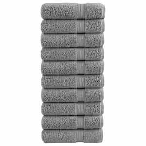 Premium brisače SOLUND 10 kos siva 50x100 cm 600 g/m2