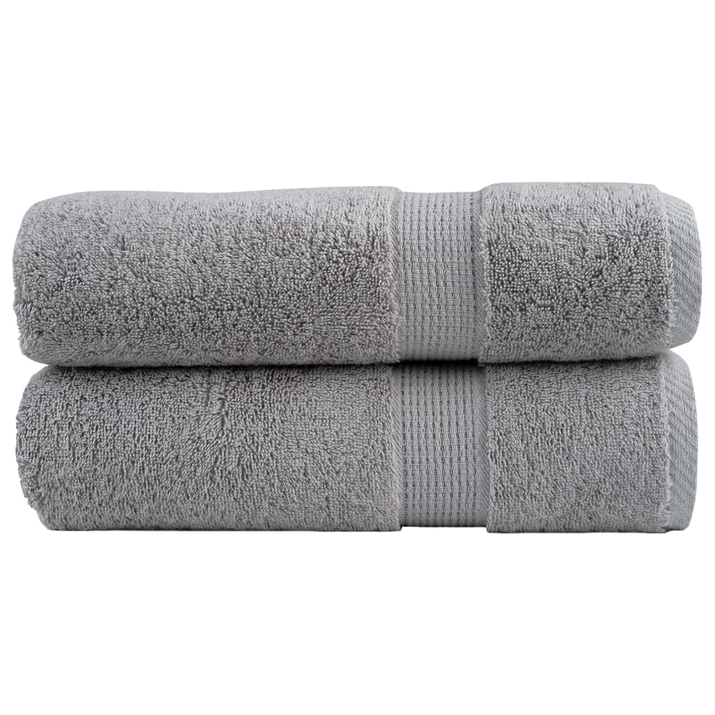 vidaXL Prémiové ručníky do sprchy SOLUND 2 ks šedé 70x140 cm 600 g/m²