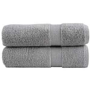 Premium brisače za tuširanje SOLUND 2 kosa sive 70x140 cm 600 g/m²