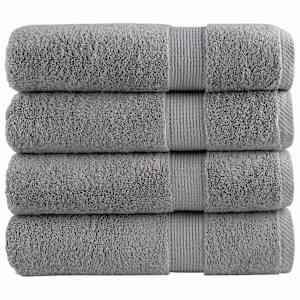 Premium brisače SOLUND 4 kosi siva 70x140 cm 600 g/m2