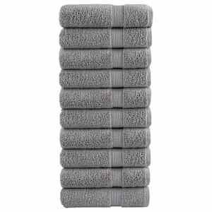 Prémiové ručníky do sprchy SOLUND 10 ks šedé 70x140 cm 600 g/m² - obrázek 1