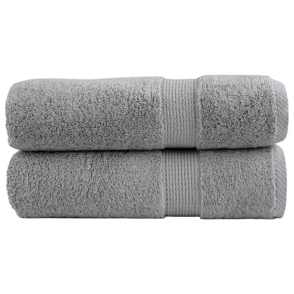 vidaXL Prémiové osušky SOLUND 2 ks šedé 100x150 cm 600 g/m²