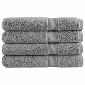 Premium brisače za savno SOLUND 4 kosi siva 80x200 cm 600 gsm