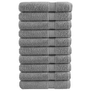 Premium brisače za savno SOLUND 10 kosi siva 80x200 cm 600 gsm
