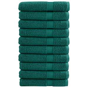 Premium ručníky SOLUND 10 ks zelené 80 x 200 cm 600 g/m² - obrázek 1