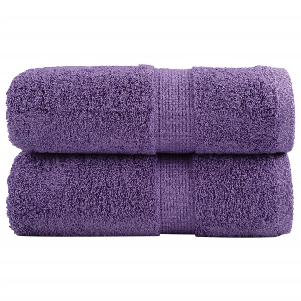 vidaXL Prémiové mycí utěrky SOLUND 2 ks fialové 30x30 cm 600 g/m²
