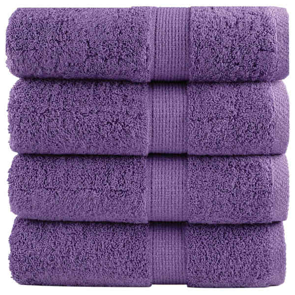 vidaXL premium-klassi pesur&auml;tikud SOLUND 4 tk lillad 30 x 30 cm 600 g/m&sup2;