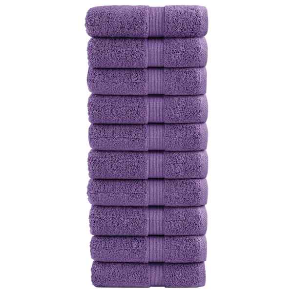 vidaXL premium-klassi pesur&auml;tikud SOLUND 10 tk lillad 30 x 30 cm 600 g/m&sup2;