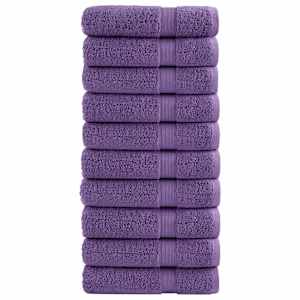 Premium ručníky SOLUND 10 ks fialové 50 x 100 cm 600 g/m² - obrázek 1