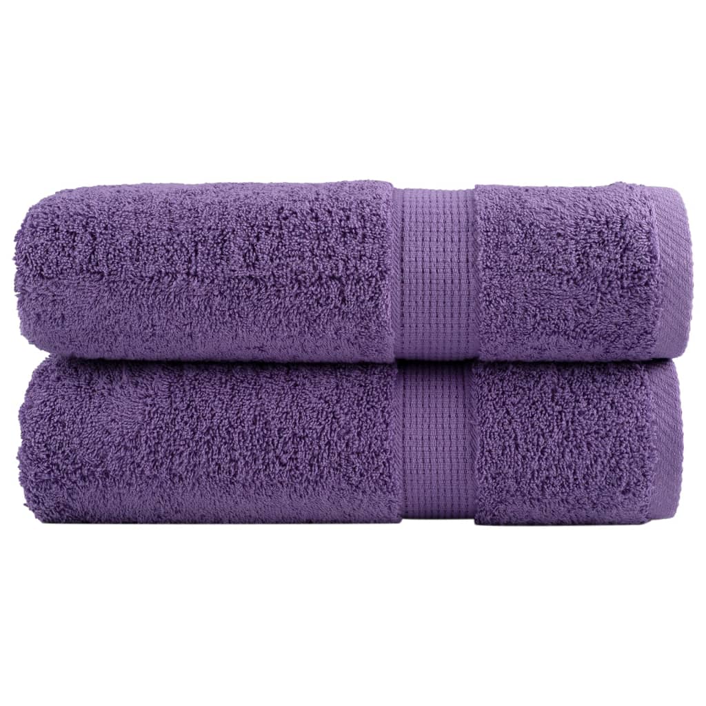 vidaXL Prémiové osušky SOLUND 2 ks fialové 100x150 cm 600 g/m²