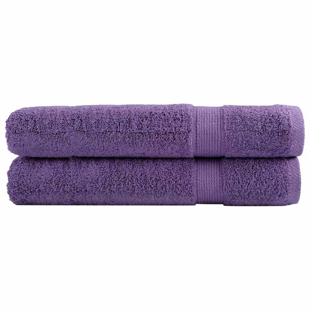 vidaXL Premium ručníky SOLUND 2 ks fialové 80 x 200 cm 600 g/m²