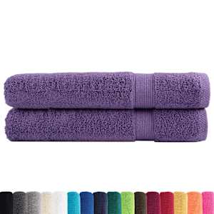 Premium ručníky SOLUND 2 ks fialové 100 x 200 cm 600 g/m² - obrázek 2
