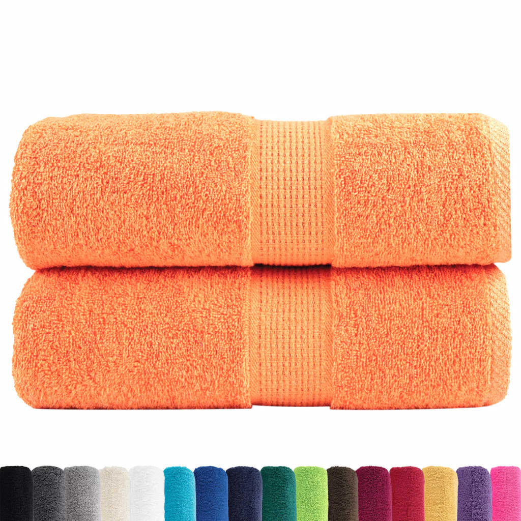 Thumbnail - vidaXL Premium-Gästetücher SOLUND 2 Stk. Orange 30x50 cm 600 g/m²