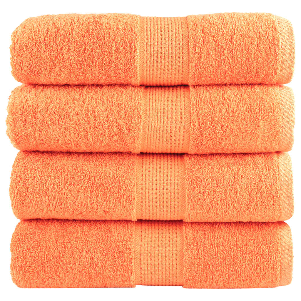vidaXL Premium ručníky SOLUND 4 ks oranžové 30 x 50 cm 600 g/m²