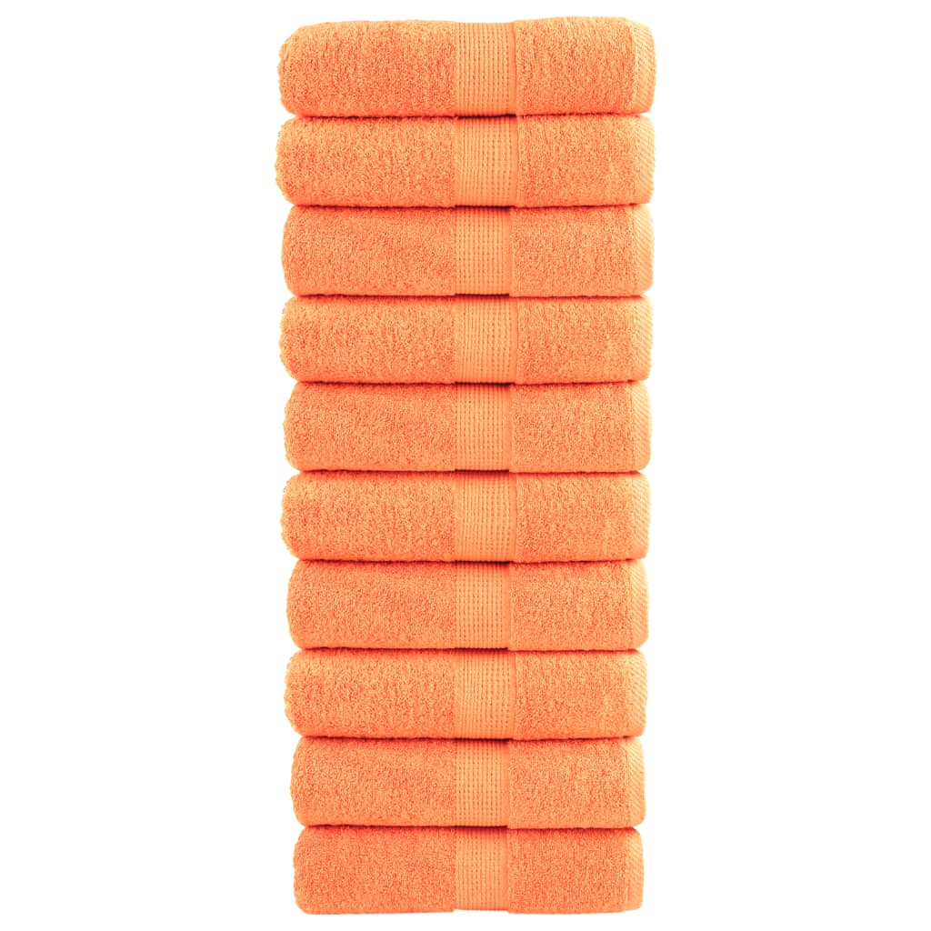 vidaXL Premium ručníky SOLUND 10 ks oranžové 30 x 50 cm 600 g/m²