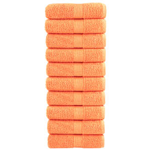 Premium brisače za goste SOLUND 10 kosov oranžne 30x50 cm 600 g/m²