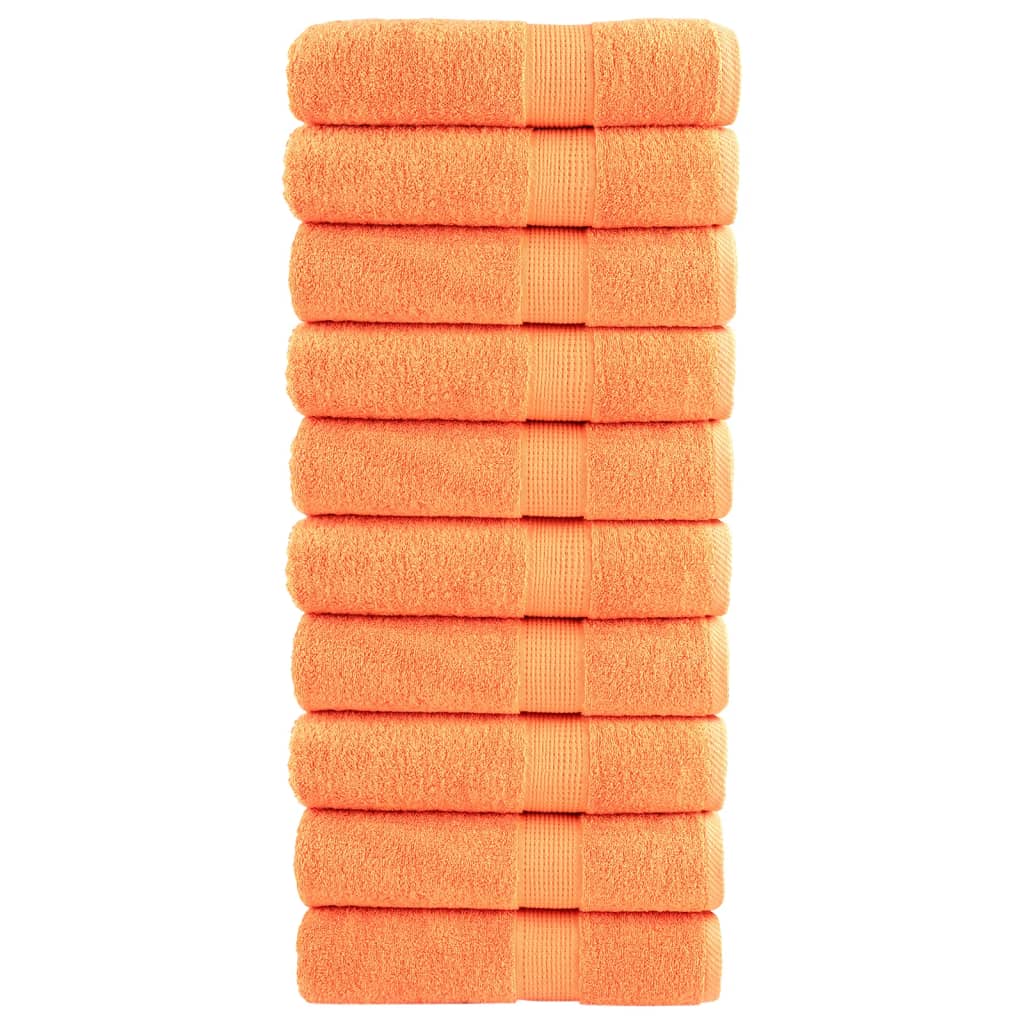 Premium-Handtücher 10 Stk Orange 50×100 600 g/m² 100% Baumwolle